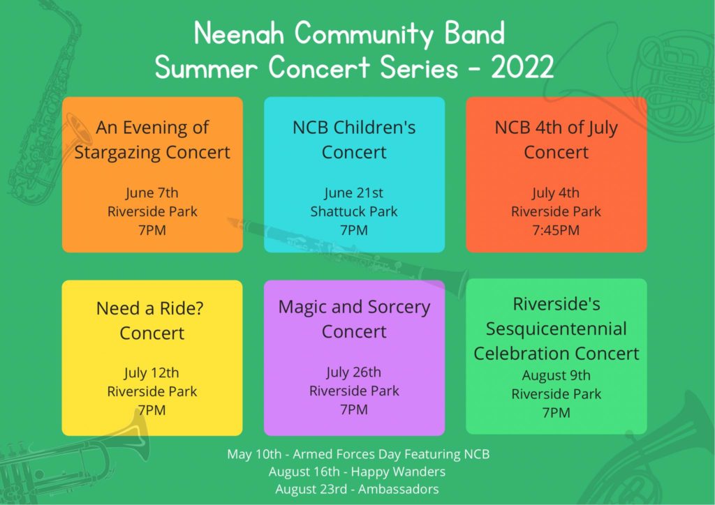 Neenah Community Band Concerts @ Riverside Park